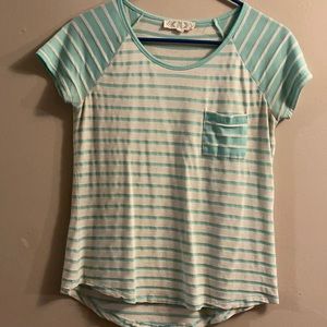 Pink Rose Stripped tshirt